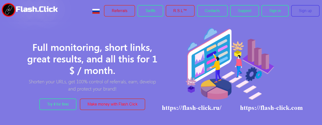 Полный мониторинг и сокращение ссылок за 1$ - Изображение #1, Объявление #1714095