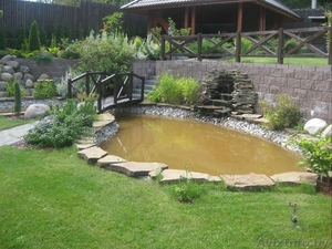 Благоустройство территории,  укладка тротуарной плитки,  газоны