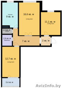 3х комнатная квартира на даманском 33000$ - Изображение #5, Объявление #1471607