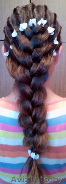 Французские косы, жгуты, торжественные прически, макияж. - Изображение #2, Объявление #363584