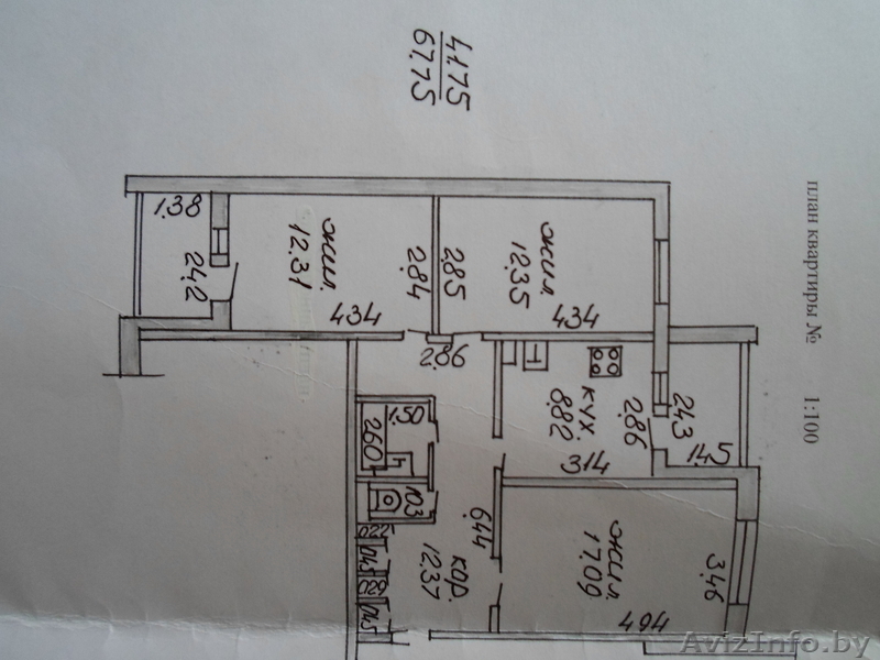 Трехкомнатная квартира в 6-ом микрорайоне - Изображение #2, Объявление #873778