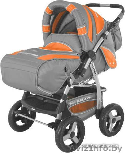 Продам коляску Adamex Galaxy серебристо-оранжевого цвета - Изображение #2, Объявление #966044