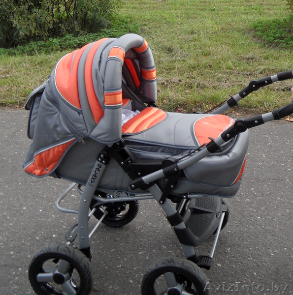 Продам коляску Adamex Galaxy серебристо-оранжевого цвета - Изображение #1, Объявление #966044