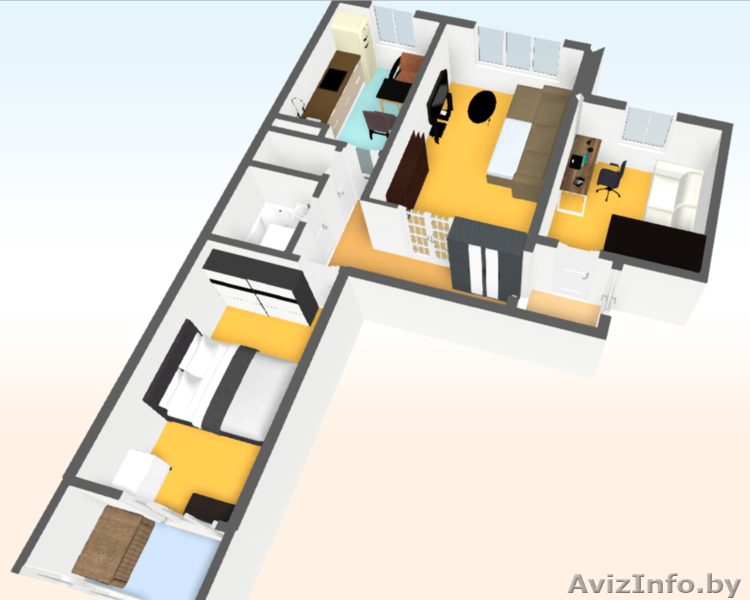 3х комнатная квартира на даманском 33000$ - Изображение #4, Объявление #1471607
