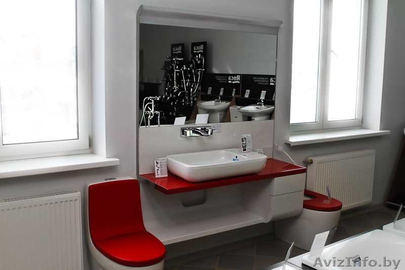 Модуль (с зеркалом и подсветкой), Khroma 1,35м, ящики справа, цвет красный - Изображение #1, Объявление #1513185